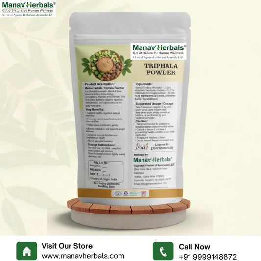 Triphala Powder – Immune Booster, Gut Cleanser & Natural Detoxifier