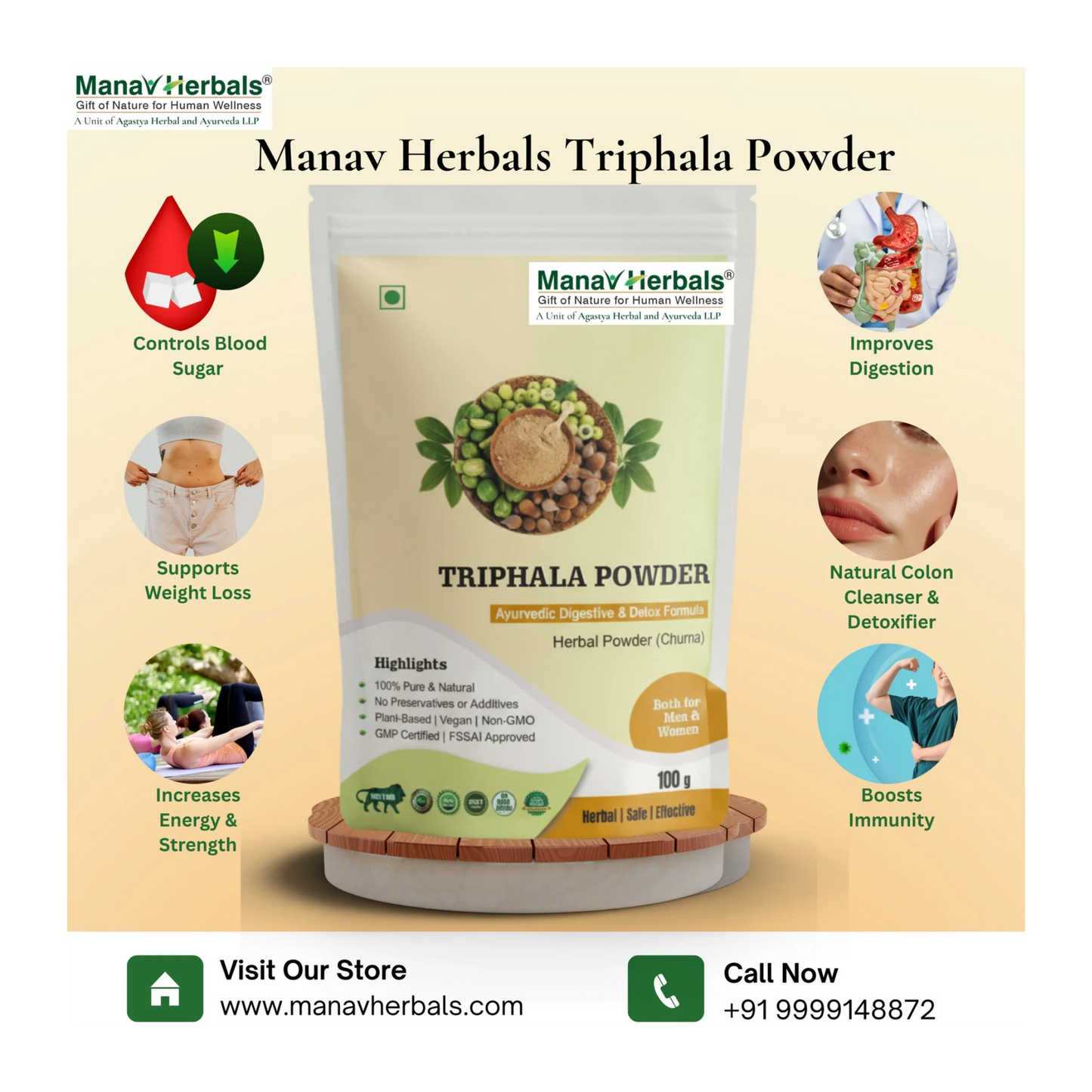 Triphala Powder – Immune Booster, Gut Cleanser & Natural Detoxifier