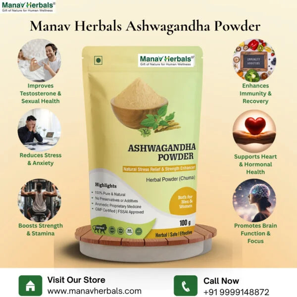 Ashwagandha Powder – Boost Strength, Stamina & Immunity Naturally
