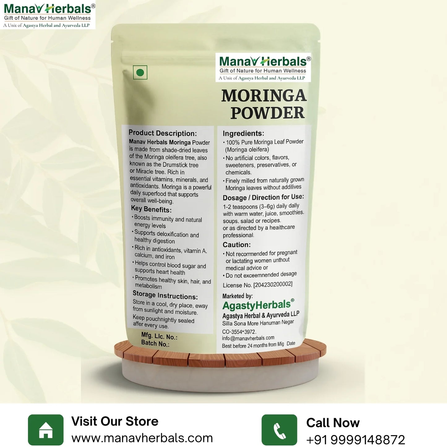 Organic Moringa Powder – The Daily Superfood by Manav Herbals