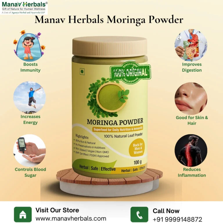 Organic Moringa Powder – The Daily Superfood by Manav Herbals